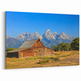 Idaho Landscape Art - Rustic Barn with Grand Teton Mountains Photography