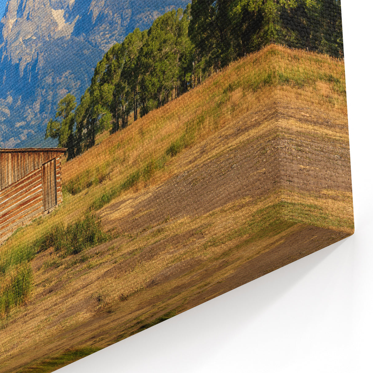 Idaho Landscape Art - Rustic Barn with Grand Teton Mountains Photography