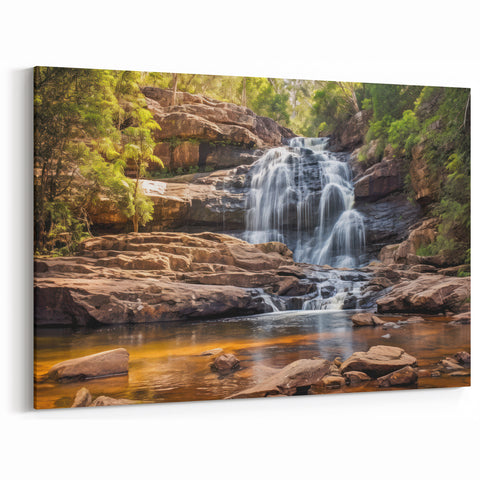 West Virginia Waterfall Canvas Art – Breathtaking Nature Wall Décor