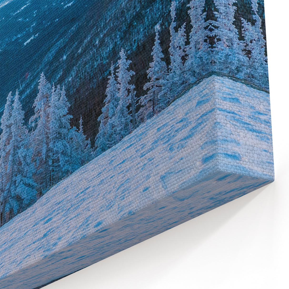 Vermont Winter Sunset Mountain Art - Ski Resort Scenic Canvas Print