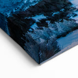 Vermont Winter Sunset Mountain Art - Ski Resort Scenic Canvas Print