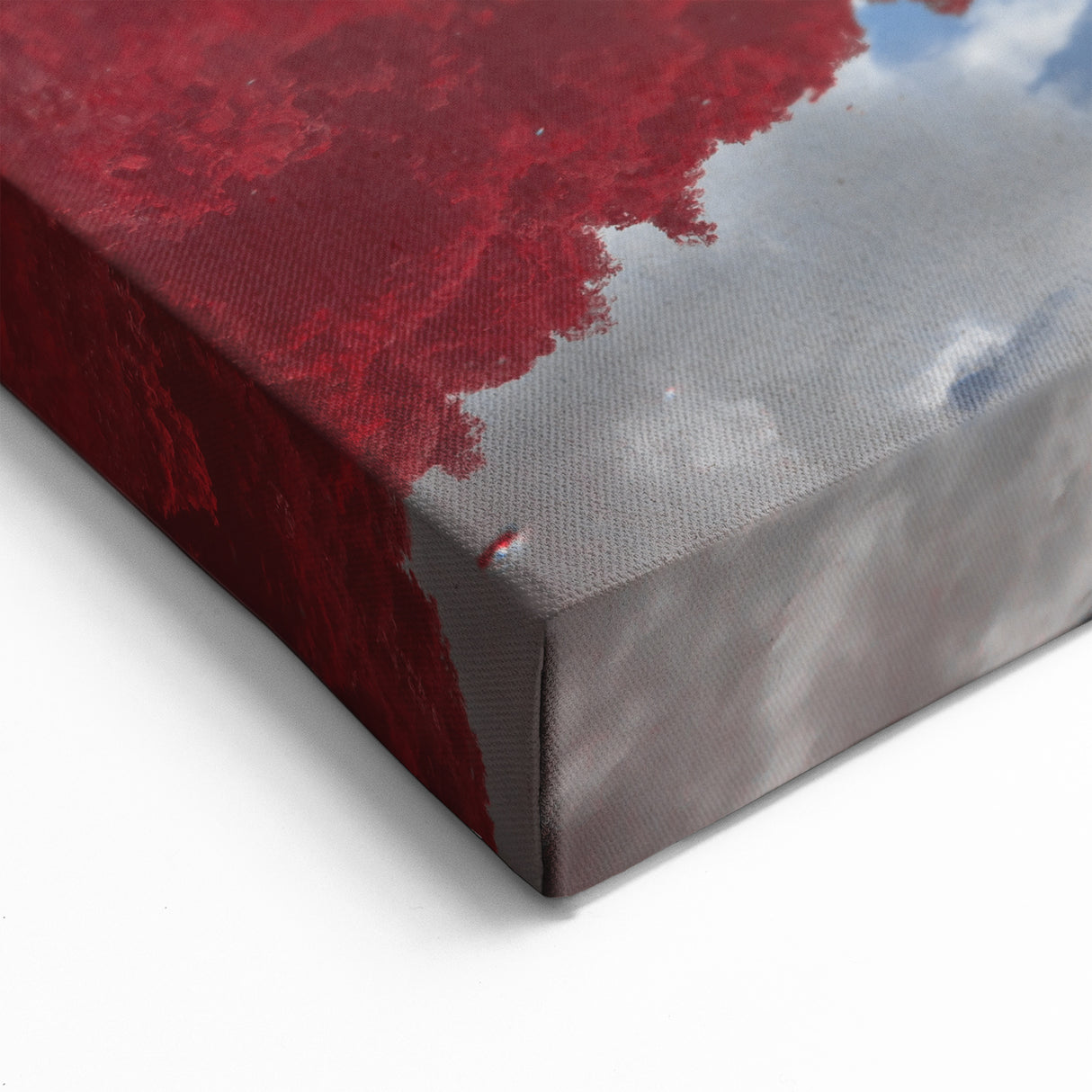 Vermont Autumn Reflections Art - Red Foliage and Lake Scenic Canvas Print