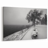 Idaho Canvas Art - Minimalist Winter Scene Photography for Home Decor