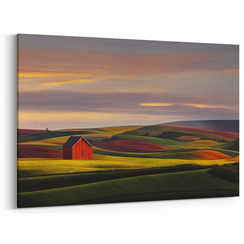 Scenic Idaho Prints - Rustic Barn and Rolling Hills for Home Decor
