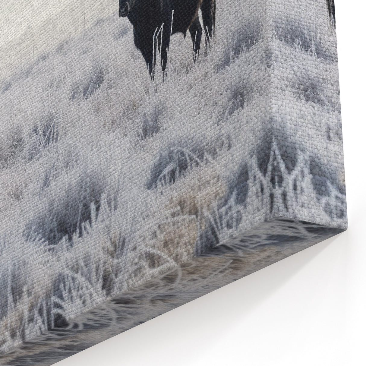 Idaho Photography - Frosty Pasture with Cow for Rustic Home Decor