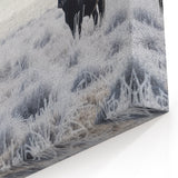 Idaho Photography - Frosty Pasture with Cow for Rustic Home Decor