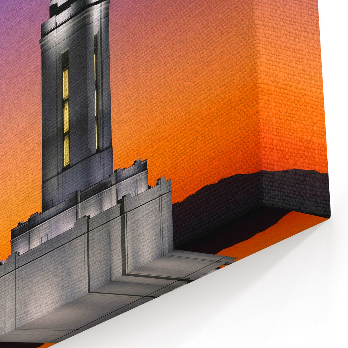 Idaho Art Prints - Temple at Sunset for Elegant Home Decor