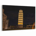 Leaning Tower of Pisa Photography - Illuminated Pisa Landmark Night Art
