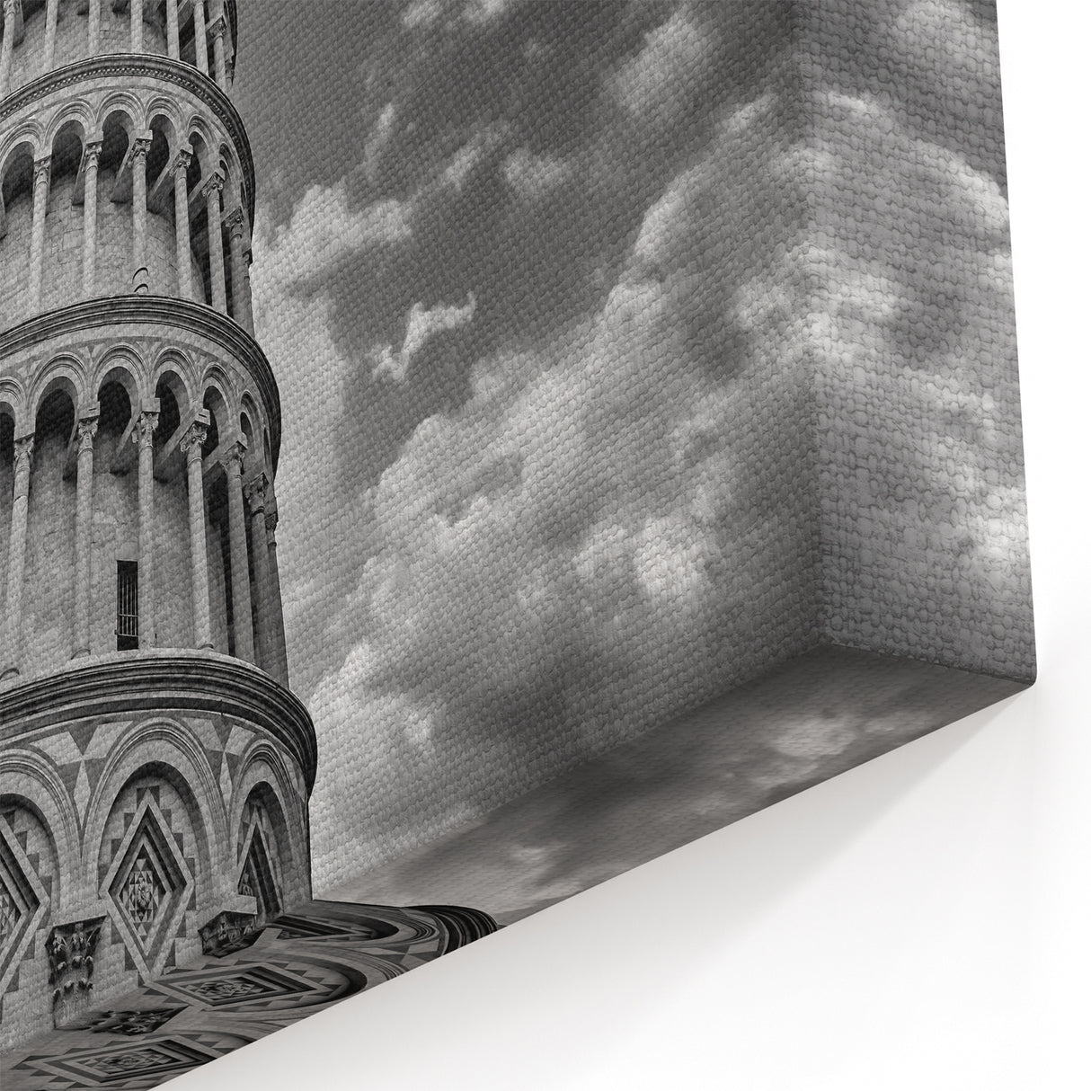 Leaning Tower of Pisa Photography - Black and White Pisa Landmark Art