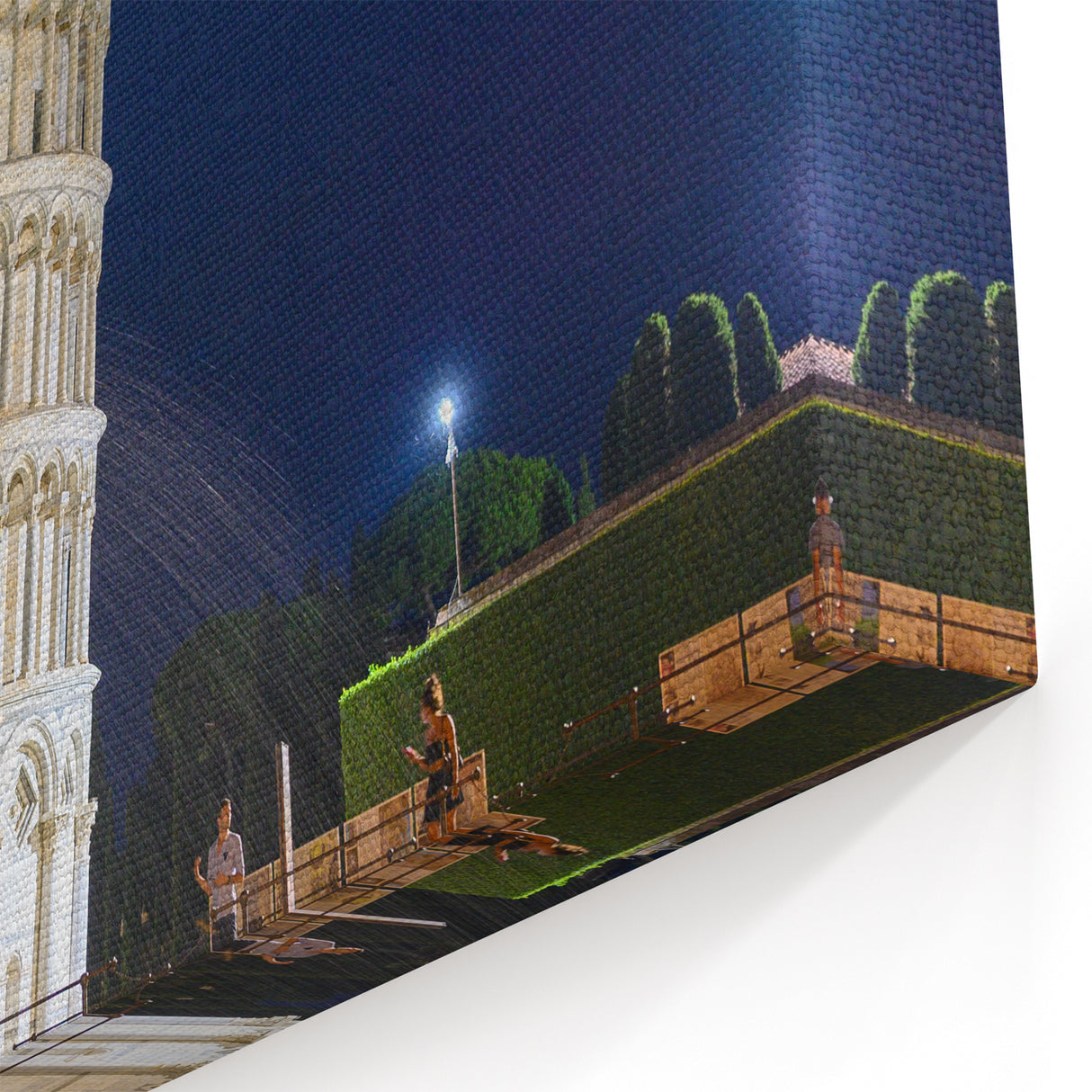 Leaning Tower of Pisa Wall Art - Nighttime Pisa Landmark Photography