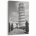 Pisa Architecture Art - Black and White Leaning Tower of Pisa Photography