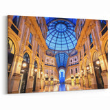 Milan Architecture Poster - Galleria Vittorio Emanuele II Interior Art