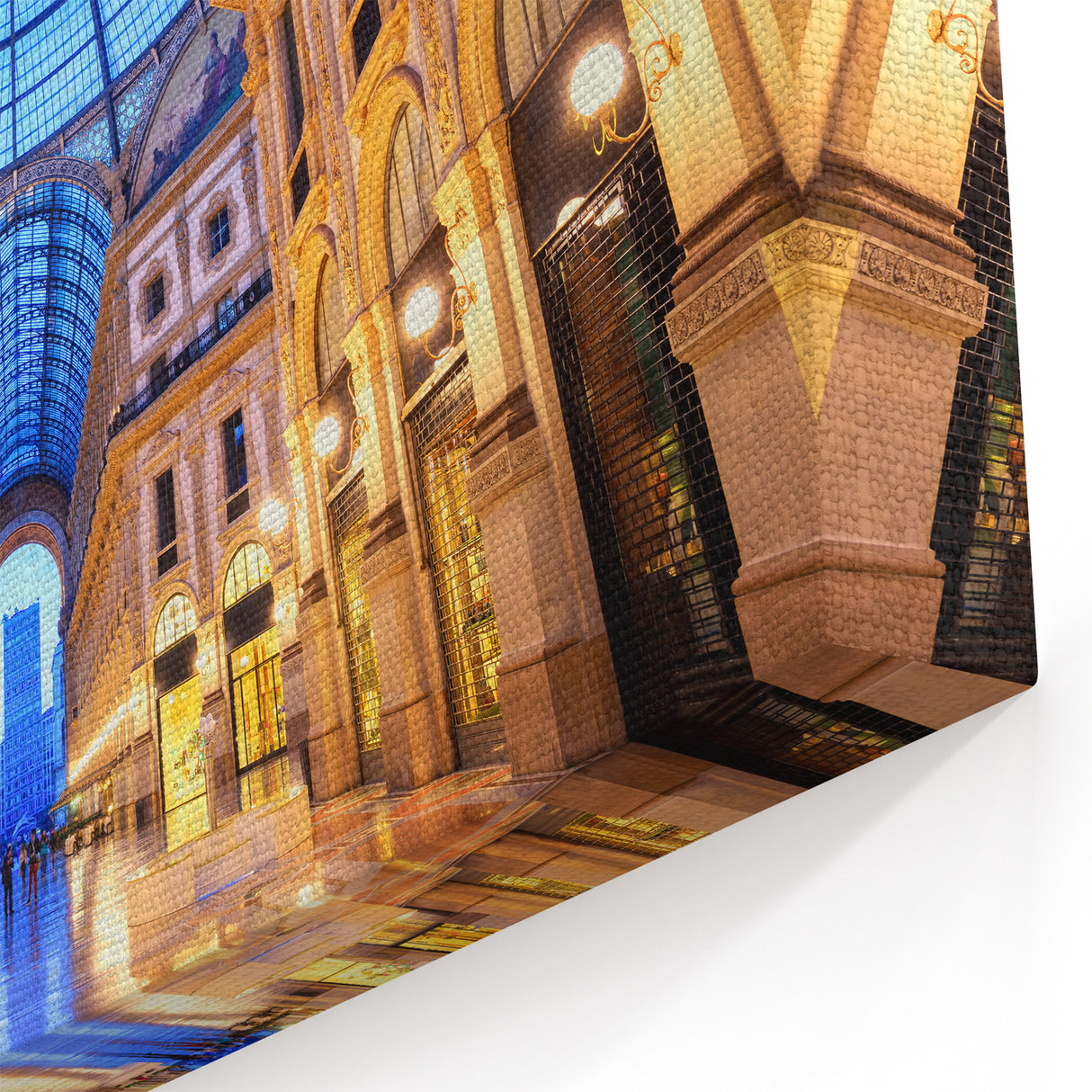 Milan Architecture Poster - Galleria Vittorio Emanuele II Interior Art