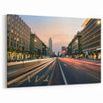 Milan Cityscape Canvas - Modern Skyline with Traffic Light Trails