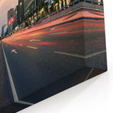 Milan Cityscape Canvas - Modern Skyline with Traffic Light Trails