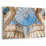 Milan Architecture Poster - Galleria Vittorio Emanuele II Ceiling Art