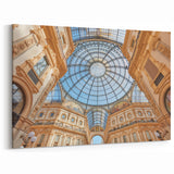 Milan Architecture Poster - Galleria Vittorio Emanuele II Glass Dome Art