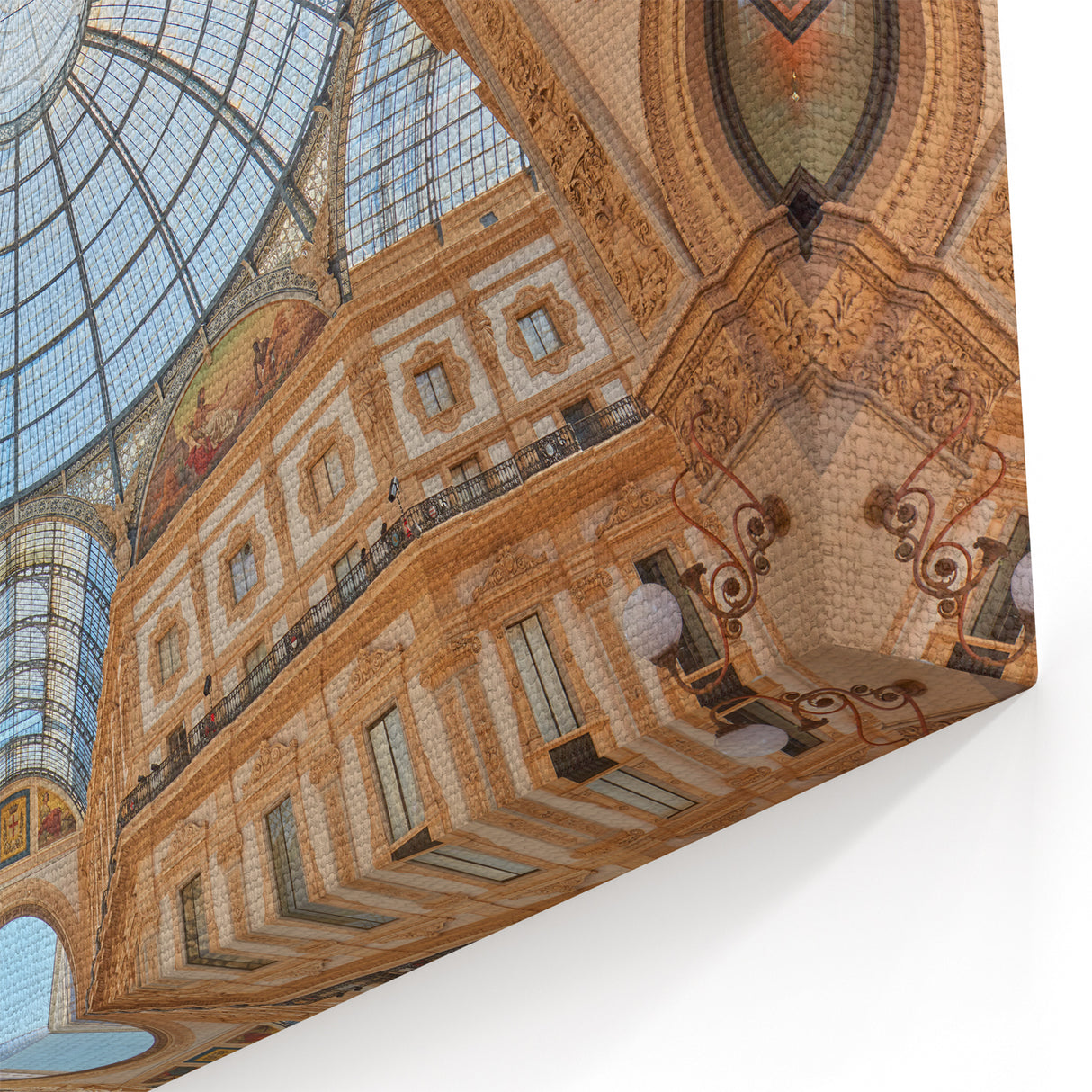Milan Architecture Poster - Galleria Vittorio Emanuele II Glass Dome Art