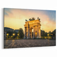 Milan Skyline Print - Arco della Pace at Sunset Architectural Art