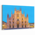 Milan Skyline Print - Duomo di Milano Illuminated Against Blue Sky