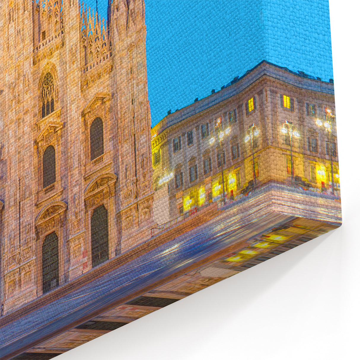 Milan Skyline Print - Duomo di Milano Illuminated Against Blue Sky