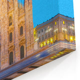 Milan Skyline Print - Duomo di Milano Illuminated Against Blue Sky