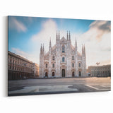 Milan Cityscape Canvas - Duomo di Milano Under Soft Morning Light
