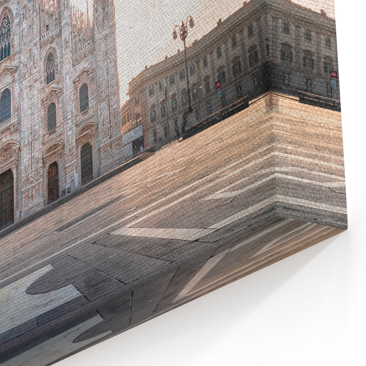 Milan Cityscape Canvas - Duomo di Milano Under Soft Morning Light