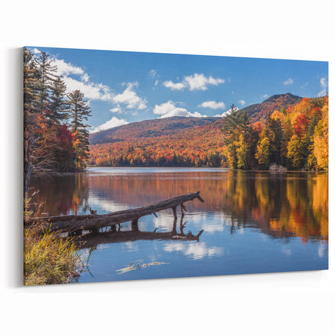 Vermont Autumn Art - Colorful Fall Reflection Vermont Nature Photography