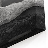 Mount Etna Photography - Black and White Sicily Volcano Canvas Print