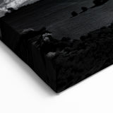 Mount Etna Photography - Black and White Sicily Volcano Canvas Print