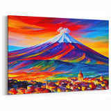 Sicily Volcano Art - Vibrant Abstract Mount Etna Landscape Painting