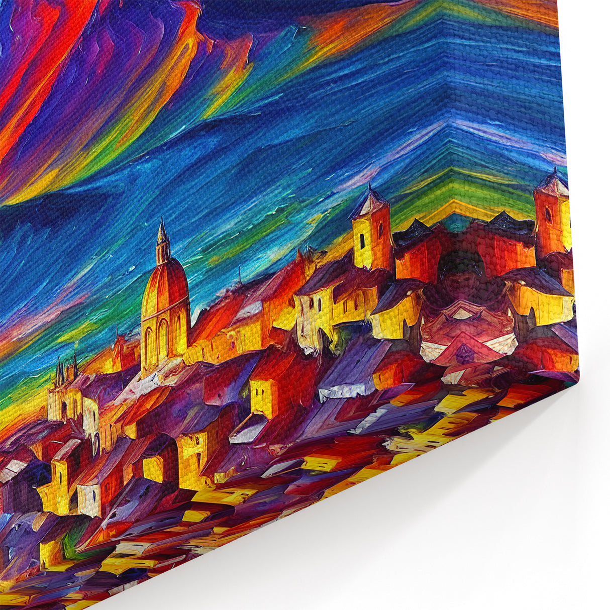 Sicily Volcano Art - Vibrant Abstract Mount Etna Landscape Painting