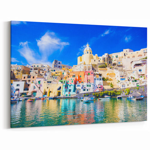 Naples Italy Wall Art – Scenic Coastal Cityscape on Acrylic or Canvas