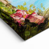 Naples Coastal Art Prints – Floral Archway with Sea View on Canvas