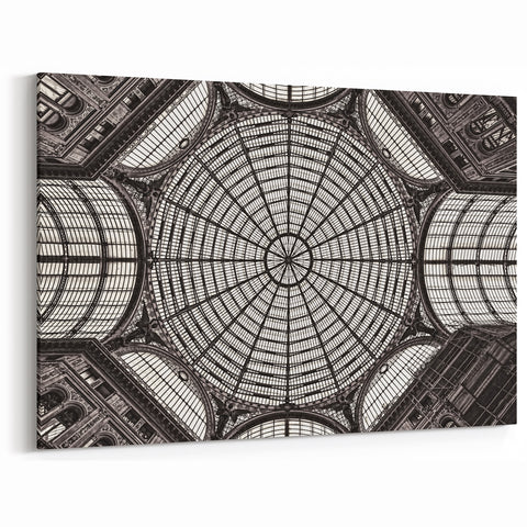Italy Naples Framed Art – Architectural Dome Interior Photography Print