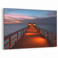 Naples Coastal Art Prints – Serene Pier at Twilight on Framed Canvas
