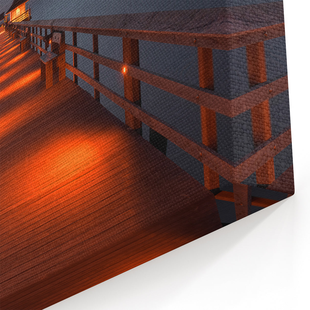 Naples Coastal Art Prints – Serene Pier at Twilight on Framed Canvas