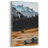 Alpine Serenity - Rustic Mountain Cabin Art