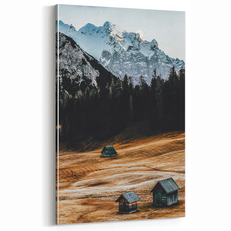Alpine Serenity - Rustic Mountain Cabin Art