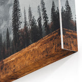 Misty Mountain Solitude - Rustic Nature Scene Art