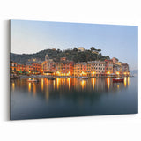 Scenic Portofino Canvas - Italy Wall Decor of Italian Riviera Harbor