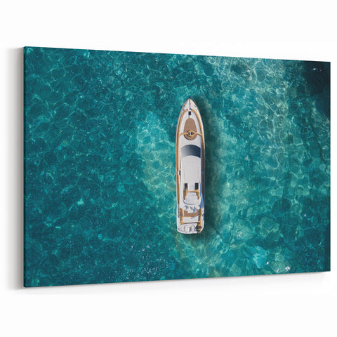 Portofino Wall Art - Scenic Yacht Canvas for Italian Coastal Decor