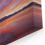Vibrant Sunset Sky Art - Lake Tahoe Evening Reflections Canvas Prints