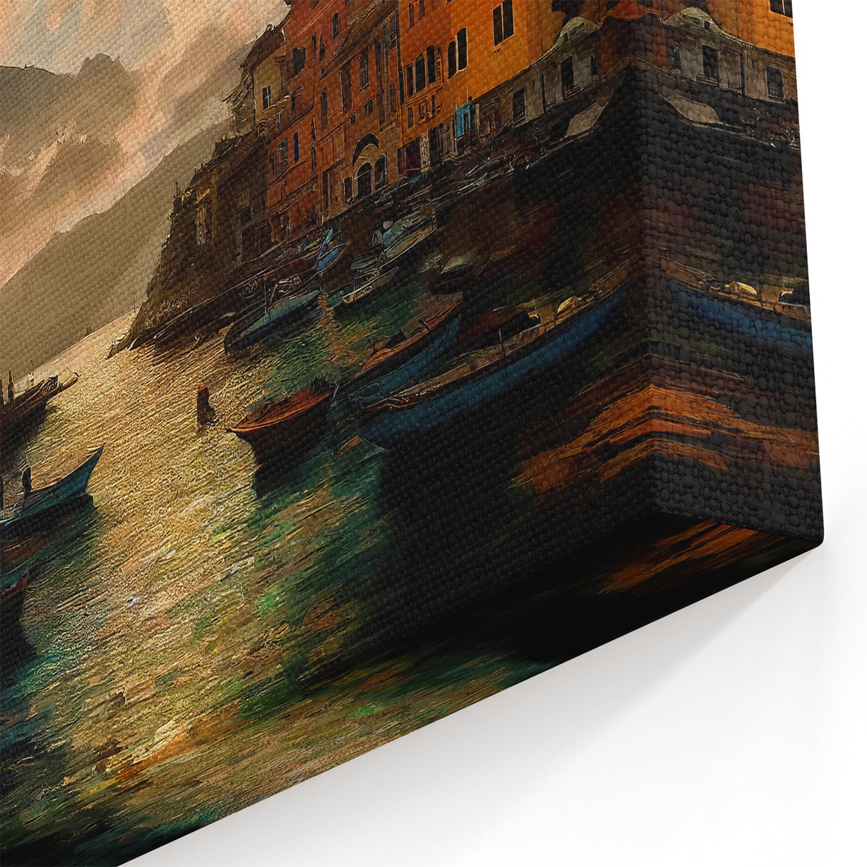 Liguria Art - Scenic Portofino Canvas with Italy Wall Decor Charm