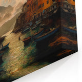 Liguria Art - Scenic Portofino Canvas with Italy Wall Decor Charm