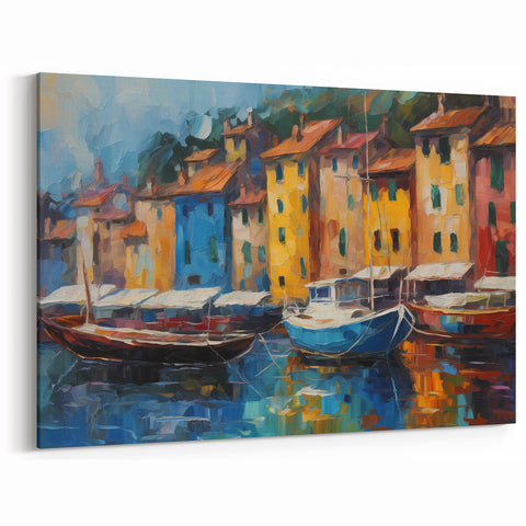 Italian Riviera Print - Scenic Portofino Canvas with Vibrant Liguria Art