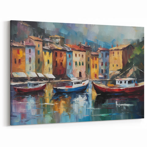 Scenic Portofino Canvas - Italy Wall Decor with Vibrant Liguria Art