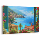 Portofino Wall Art - Italian Riviera Print with Vibrant Coastal View