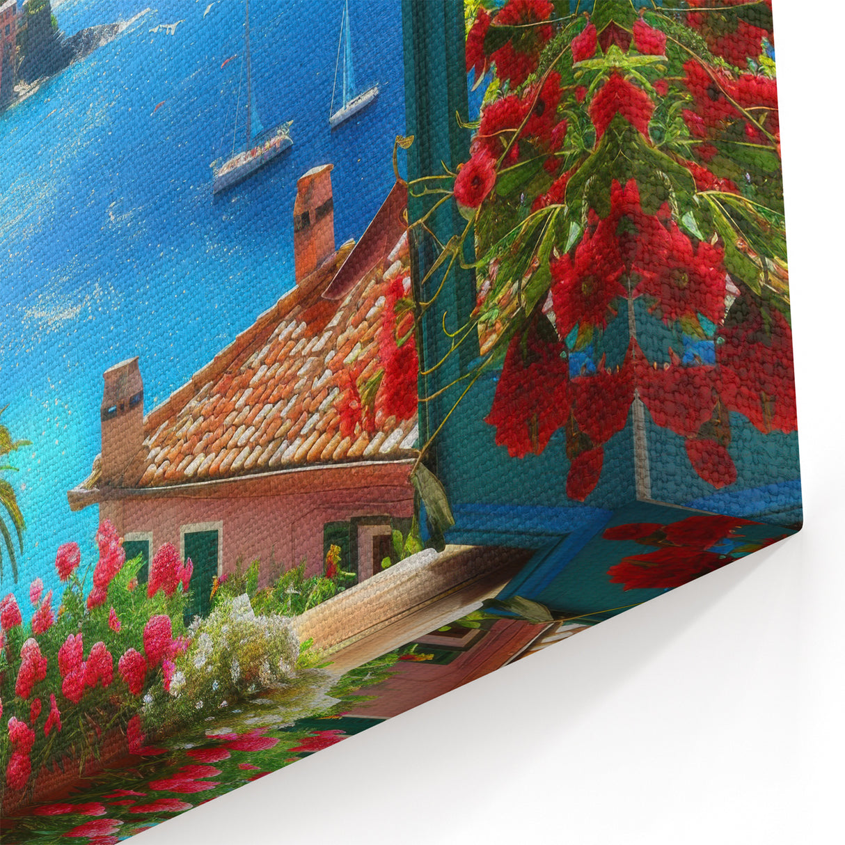 Portofino Wall Art - Italian Riviera Print with Vibrant Coastal View